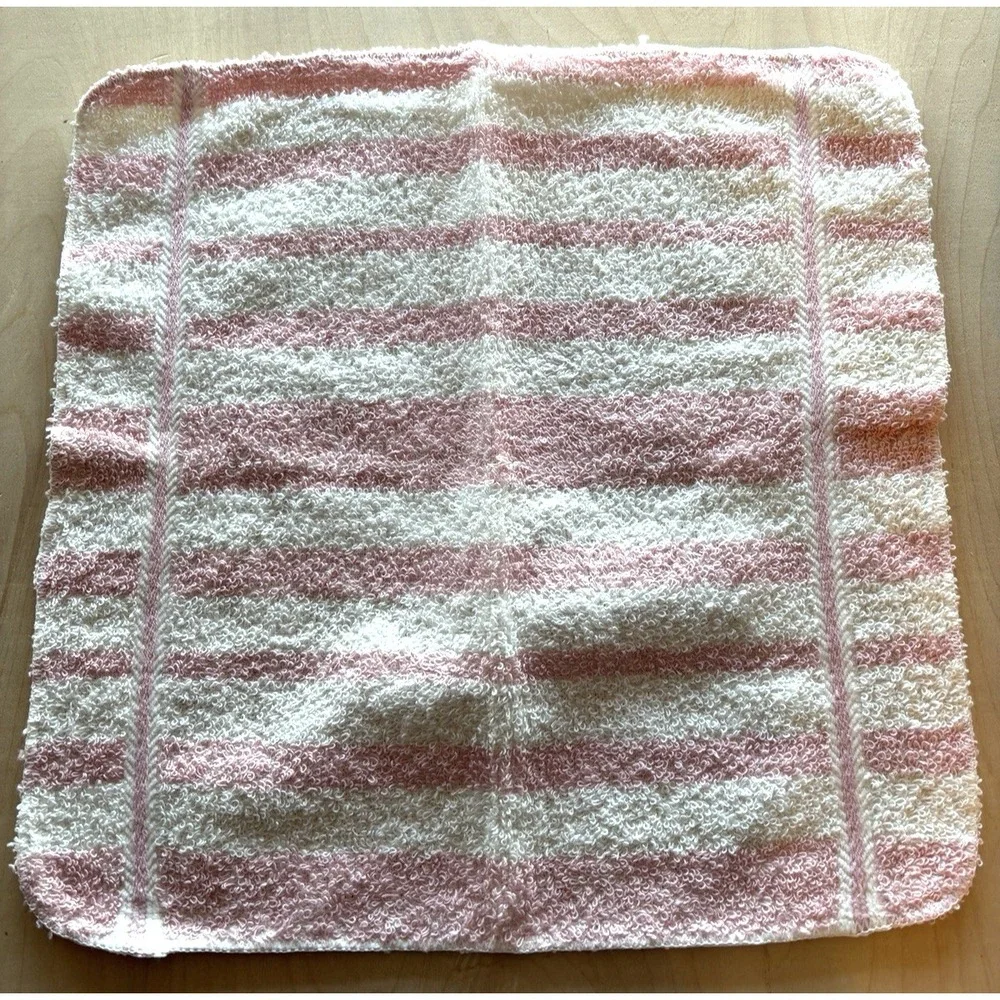 Vtg Tastemaker Washcloths NWT Retro Blue Pink Striped JP Stevens 100% Cotton USA